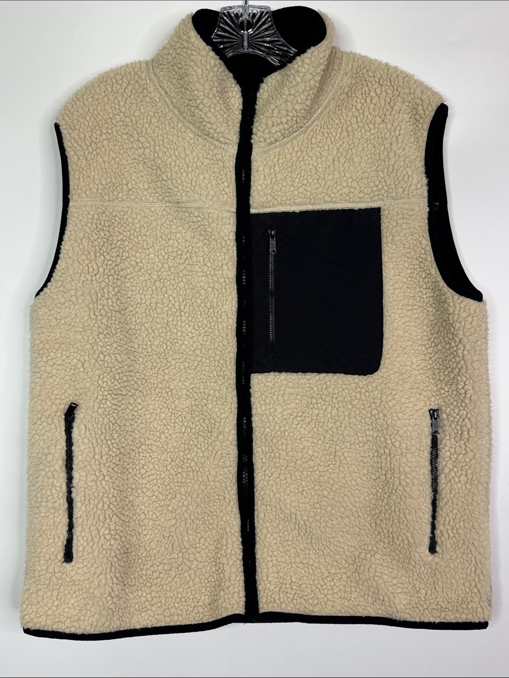 Eddie Bauer Chilali Faux Shearling Fleece Vest Size Large